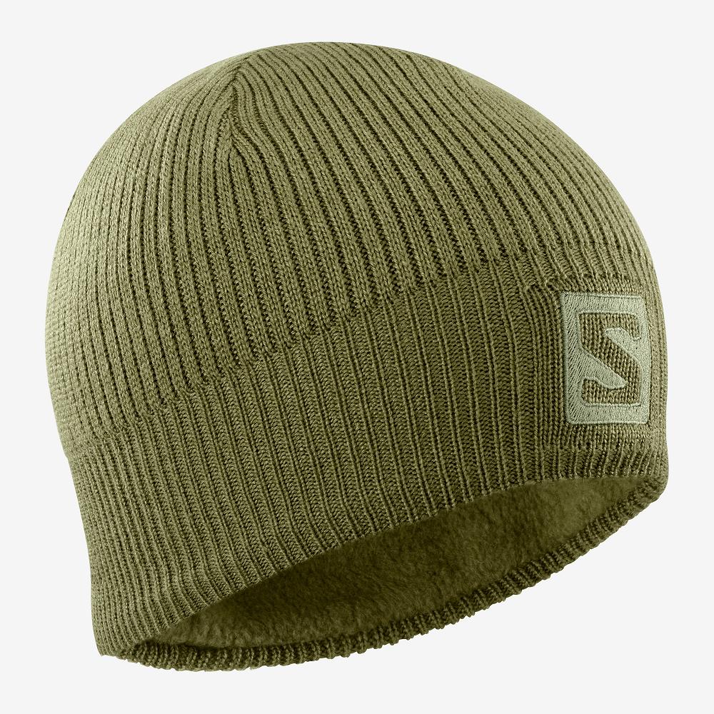 SALOMON LOGO Philippines - Men's Hats - Green | 684195-QSC